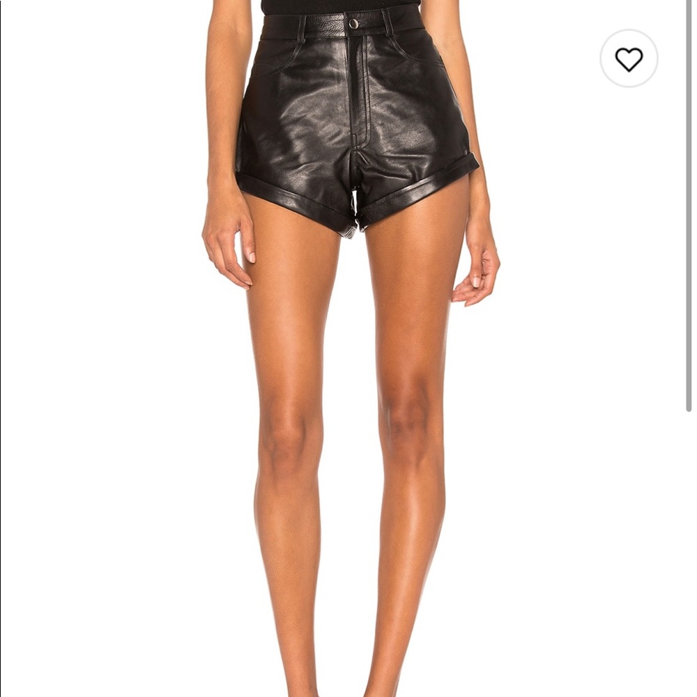 Leather Relaxed Cuff Short